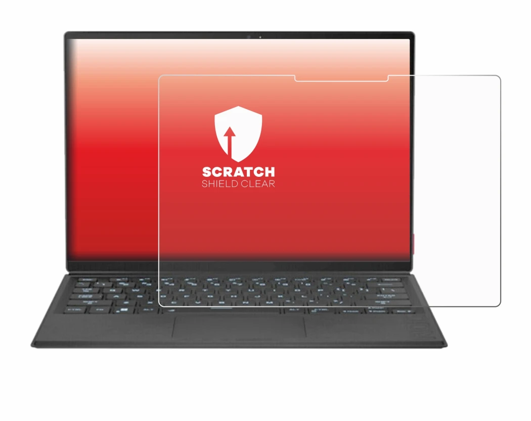 Abbildung des Geräts ASUS Rog Flow Z13 2022 mit einer Vielzahl des Displayschutzes.