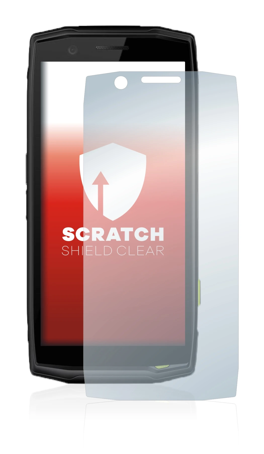 Abbildung des Geräts Crosscall Action-X5 mit einer Vielzahl des Displayschutzes.