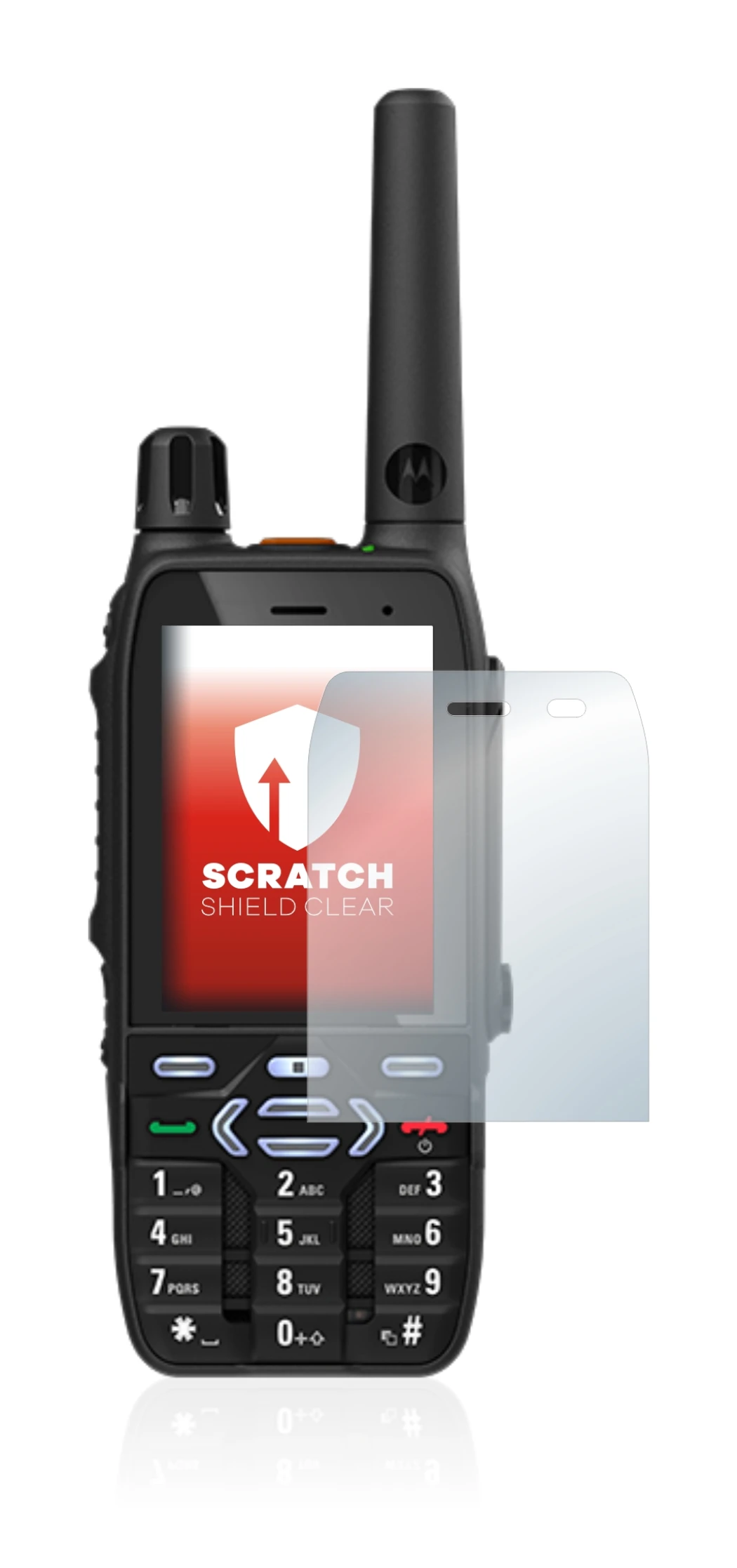 Abbildung des Geräts Motorola MXP600 mit einer Vielzahl des Displayschutzes.