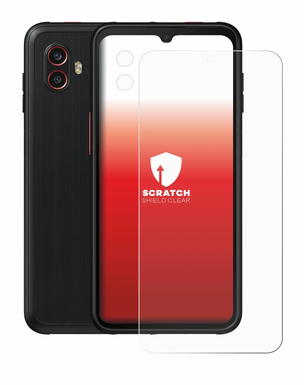 Abbildung des Geräts Samsung Galaxy Xcover 6 Pro (Display+Kamera) mit einer Vielzahl des Displayschutzes.