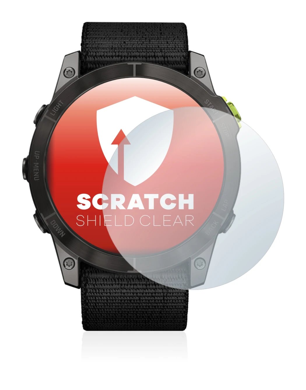 Abbildung des Geräts Garmin Enduro 2 mit einer Vielzahl des Displayschutzes.