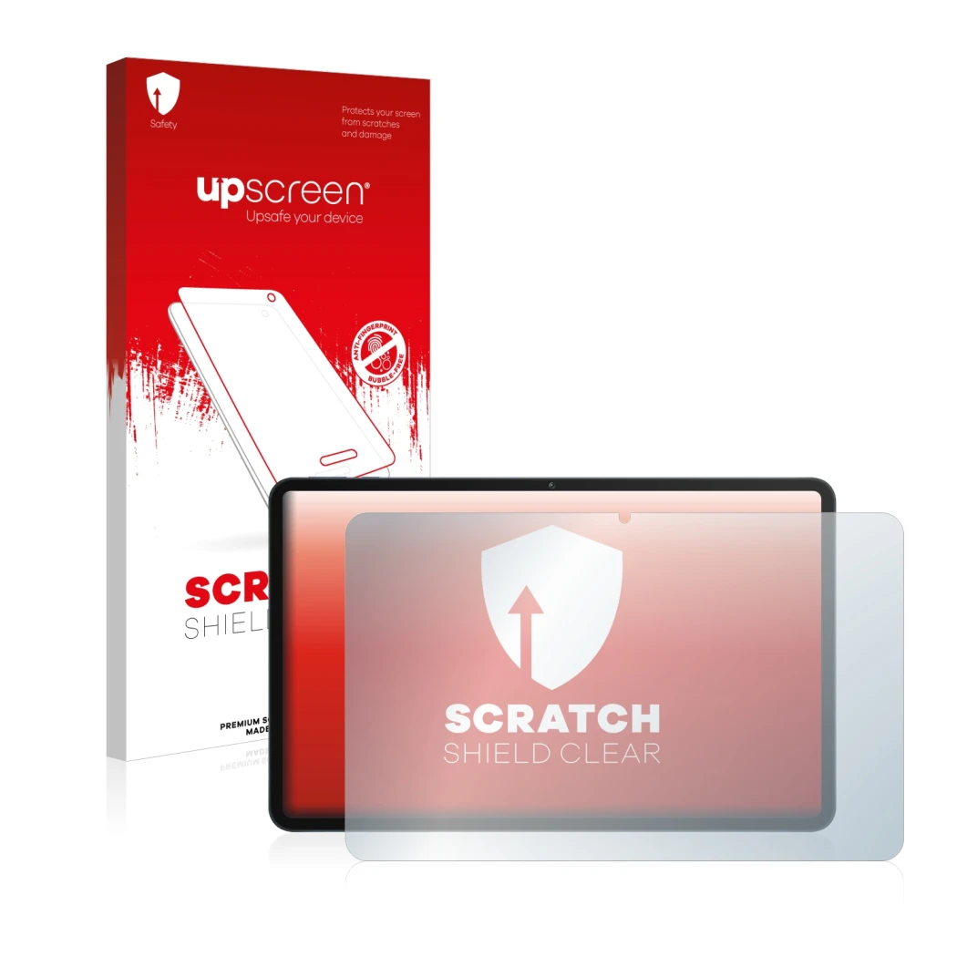 Vorderseite einer Produktverpackung mit dem Markenlogo upscreen. Daneben ist das Gerät Honor Pad 8 mit dem zugehörigen Display