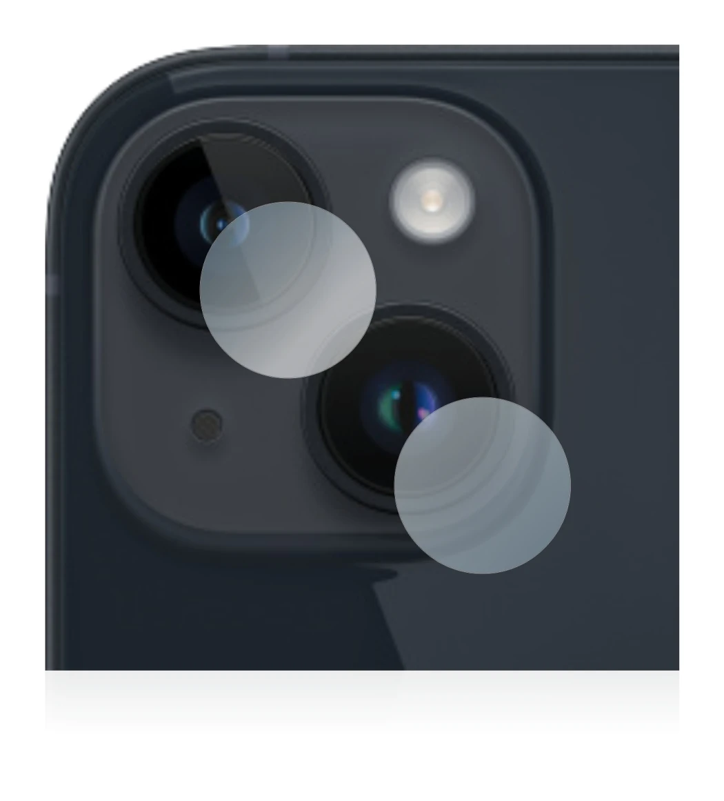 Abbildung des Geräts Apple iPhone 14 Plus (NUR Kameraschutz) mit einer Vielzahl des Displayschutzes.