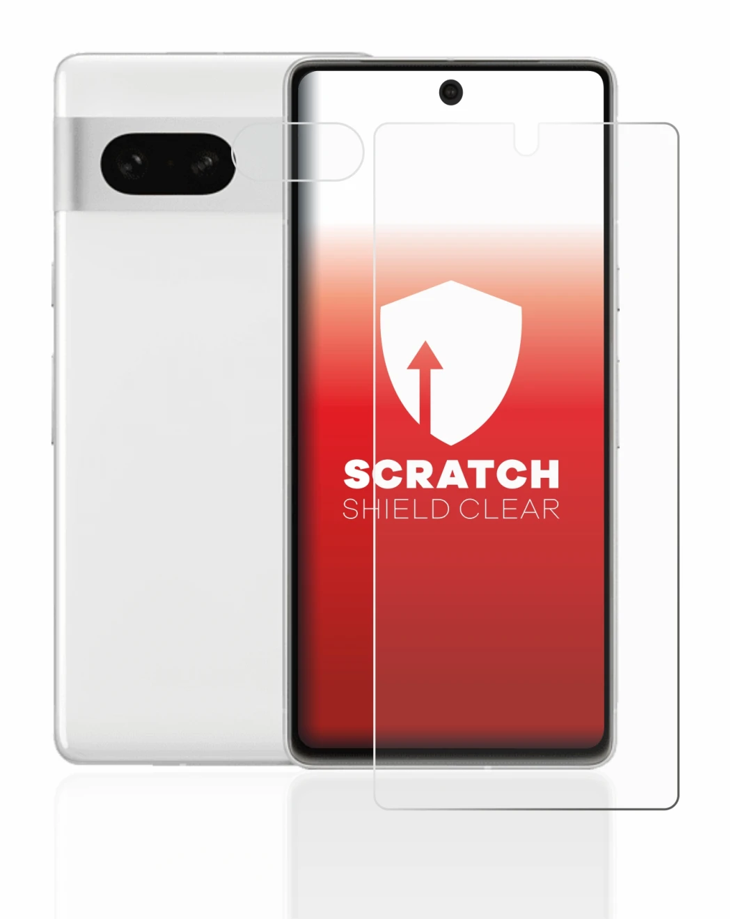 Abbildung des Geräts Google Pixel 7 (Display+Kamera) mit einer Vielzahl des Displayschutzes.