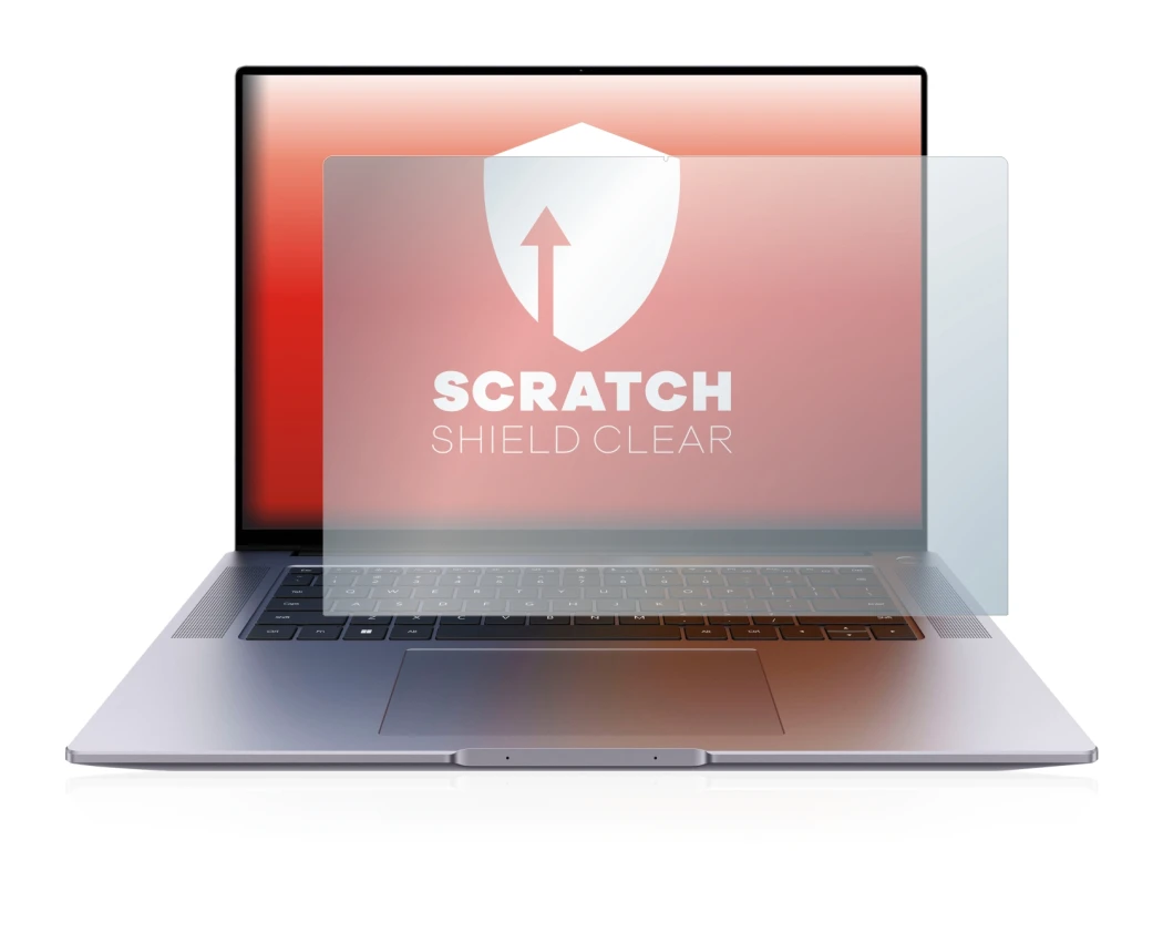 Abbildung des Geräts Huawei MateBook 16s mit einer Vielzahl des Displayschutzes.