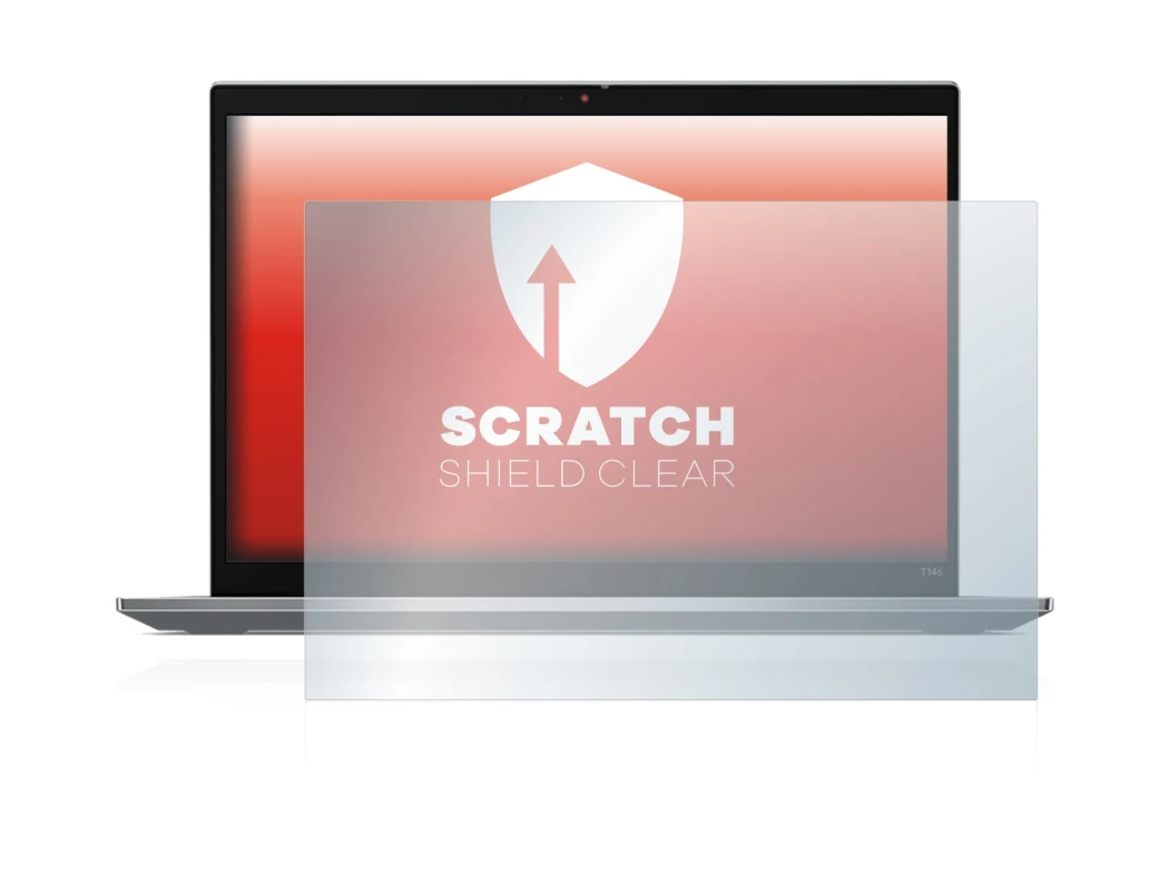 Abbildung des Geräts Lenovo ThinkPad T14s Gen 3 mit einer Vielzahl des Displayschutzes.