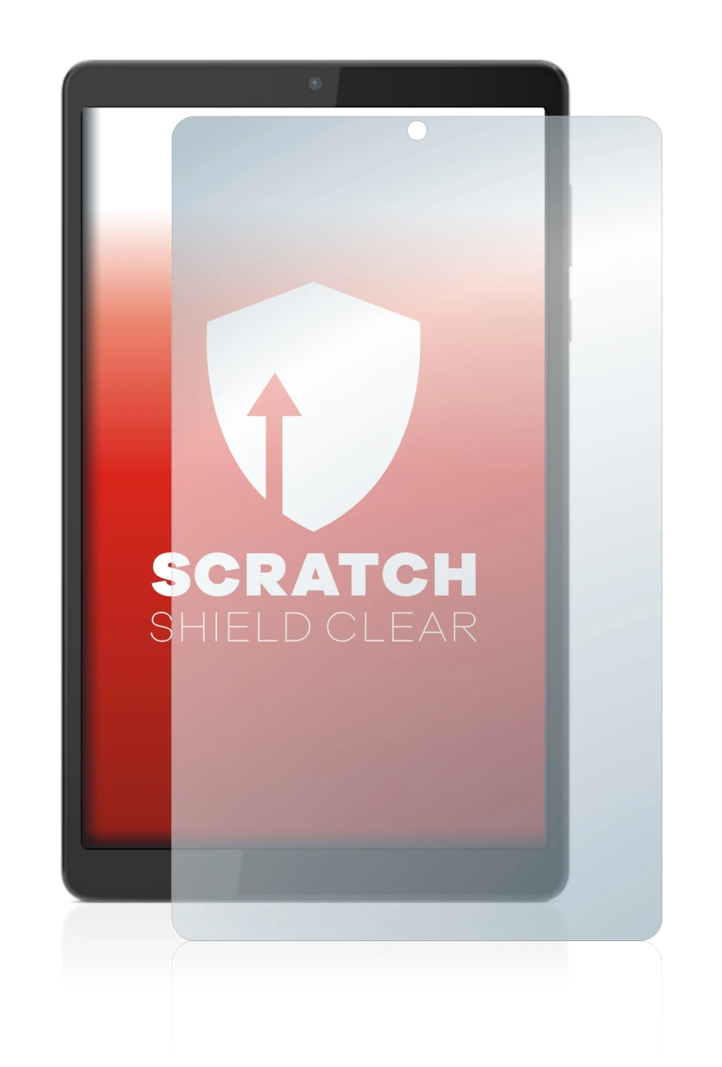 Abbildung des Geräts Lenovo Tab M8 (4. Gen.) mit einer Vielzahl des Displayschutzes.