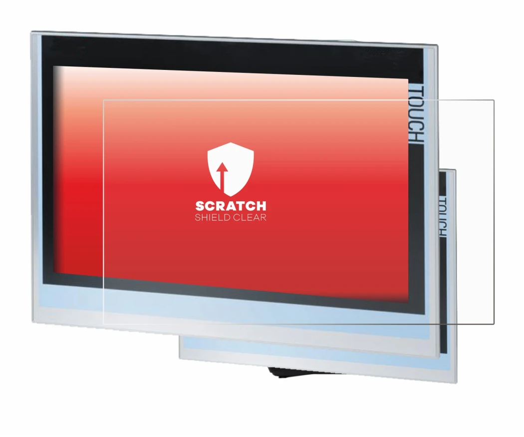 Abbildung des Geräts Siemens Simatic HMI TP1900 Comfort mit einer Vielzahl des Displayschutzes.