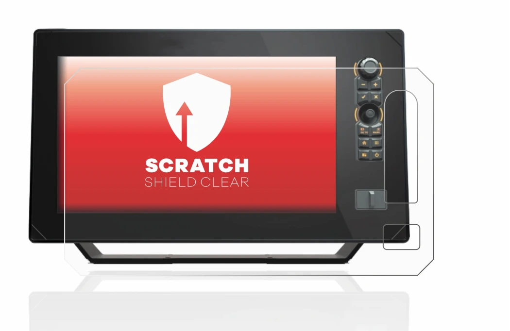 Abbildung des Geräts Humminbird Apex 13 MEGA SI+ mit einer Vielzahl des Displayschutzes.