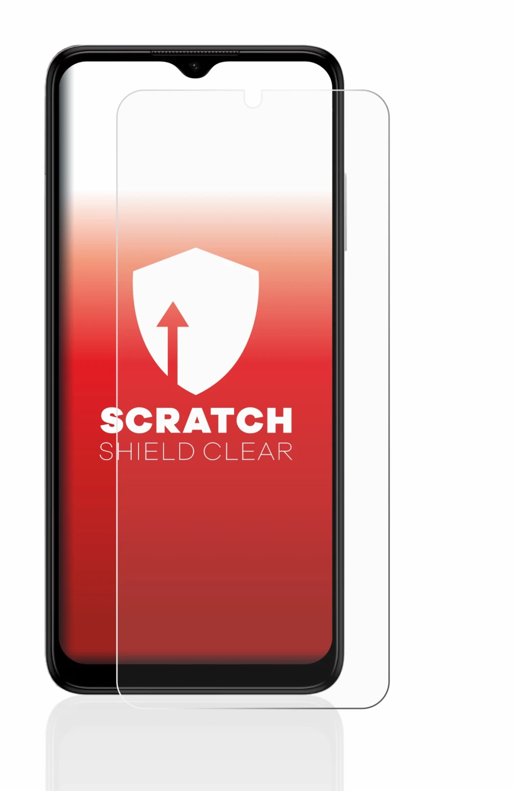 Abbildung des Geräts Nokia G22 mit einer Vielzahl des Displayschutzes.