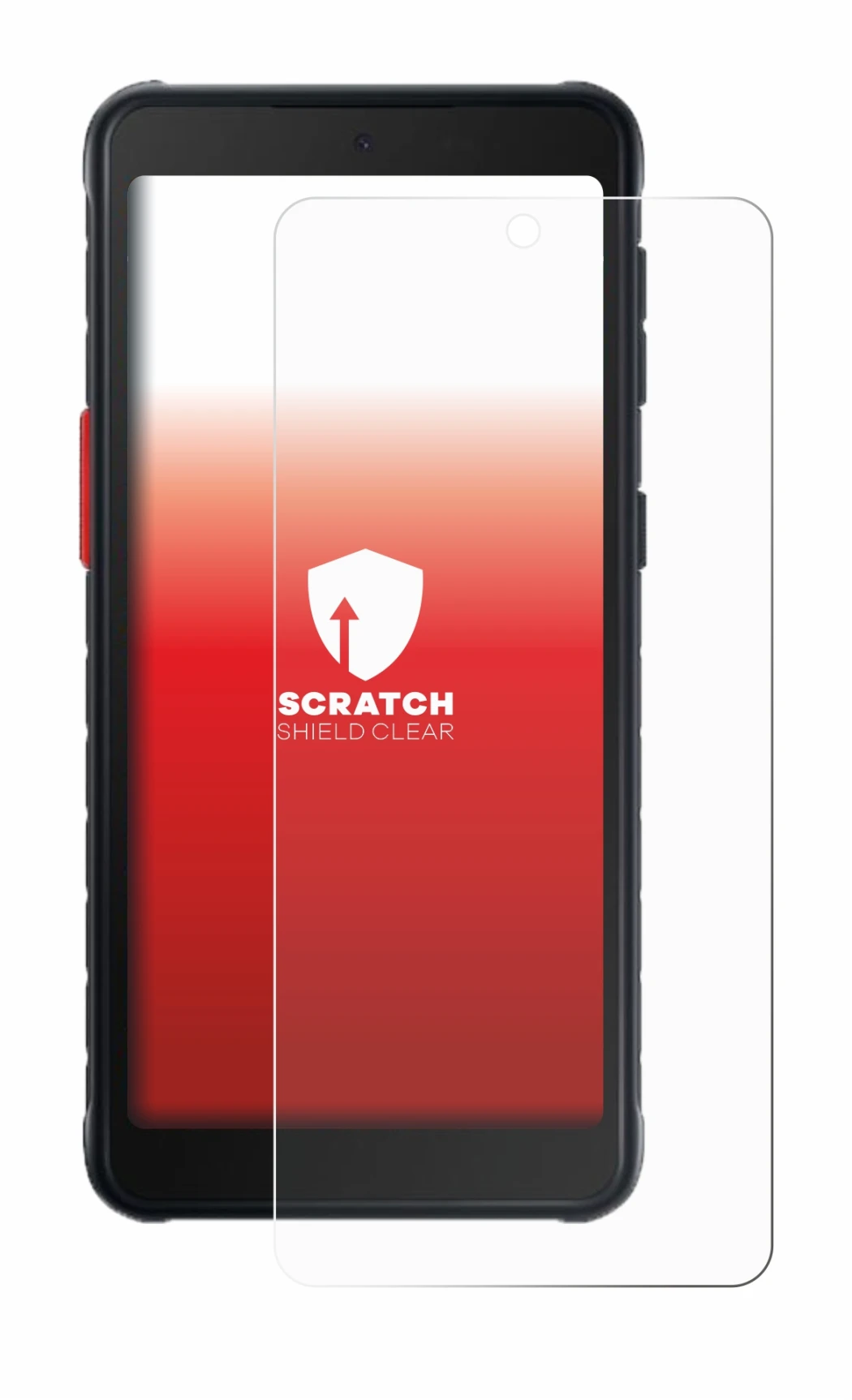 Abbildung des Geräts Samsung Galaxy XCover 5 Enterprise Edition mit einer Vielzahl des Displayschutzes.