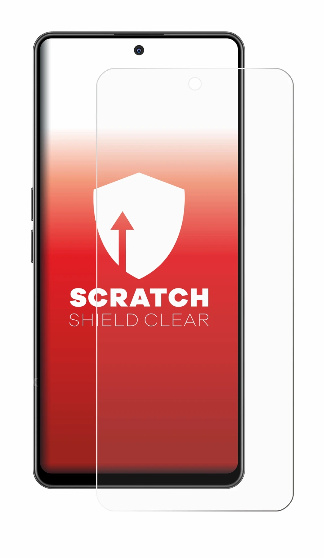Abbildung des Geräts OnePlus Nord CE 3 Lite 5G mit einer Vielzahl des Displayschutzes.