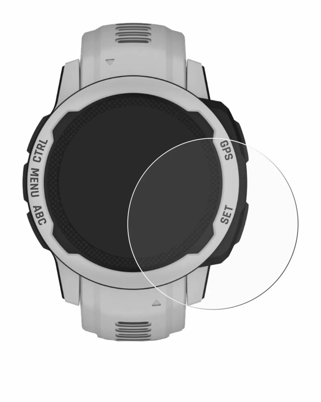 Abbildung des Geräts Garmin Instinct 2S Solar (40 mm) mit einer Vielzahl des Displayschutzes.