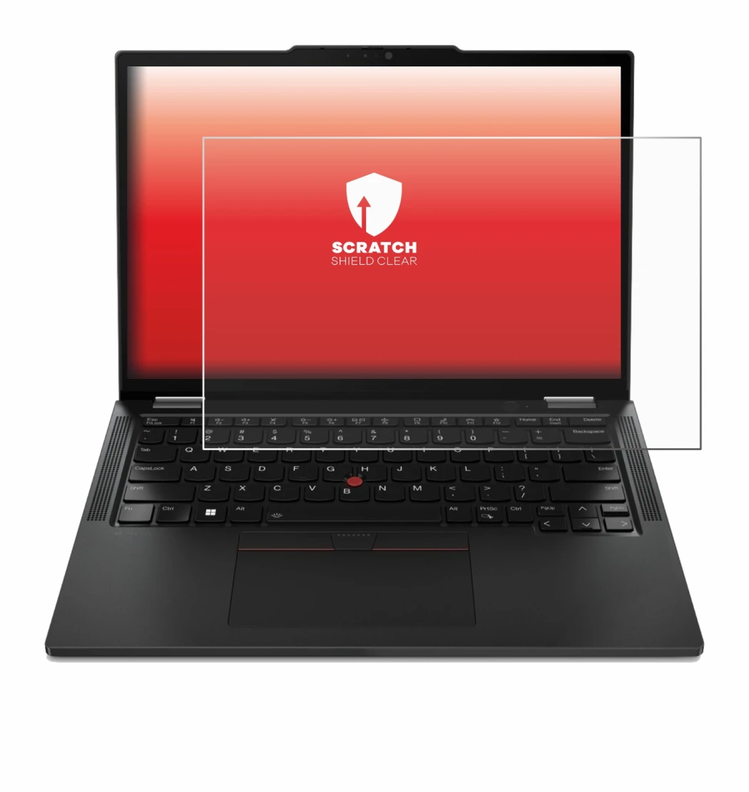 Abbildung des Geräts Lenovo ThinkPad X13 Gen 4 mit einer Vielzahl des Displayschutzes.