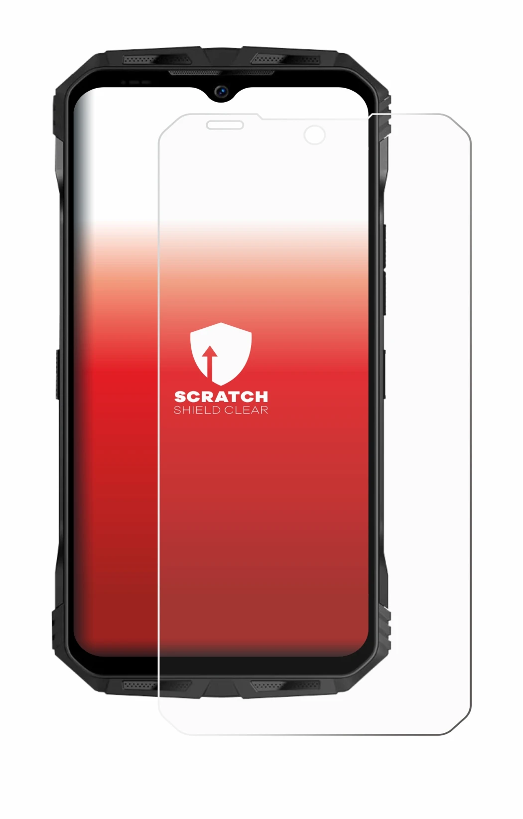 Abbildung des Geräts Doogee V30T mit einer Vielzahl des Displayschutzes.