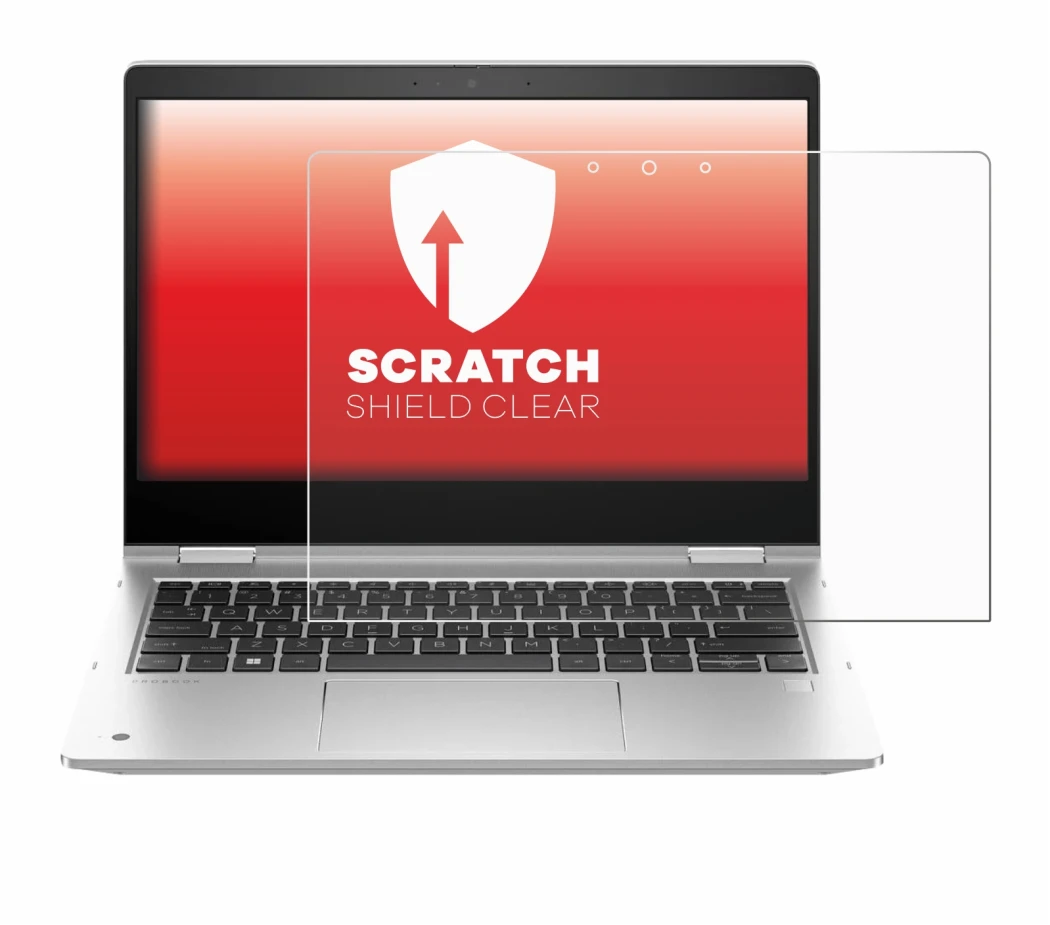 Abbildung des Geräts HP ProBook x360 435 G10 mit einer Vielzahl des Displayschutzes.