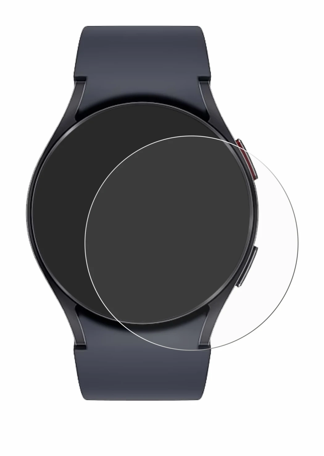 Abbildung des Geräts Samsung Galaxy Watch 6 (40 mm) mit einer Vielzahl des Displayschutzes.