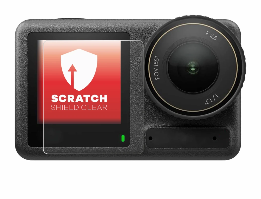 Abbildung des Geräts DJI Osmo Action 4 (Vorderes Display) mit einer Vielzahl des Displayschutzes.