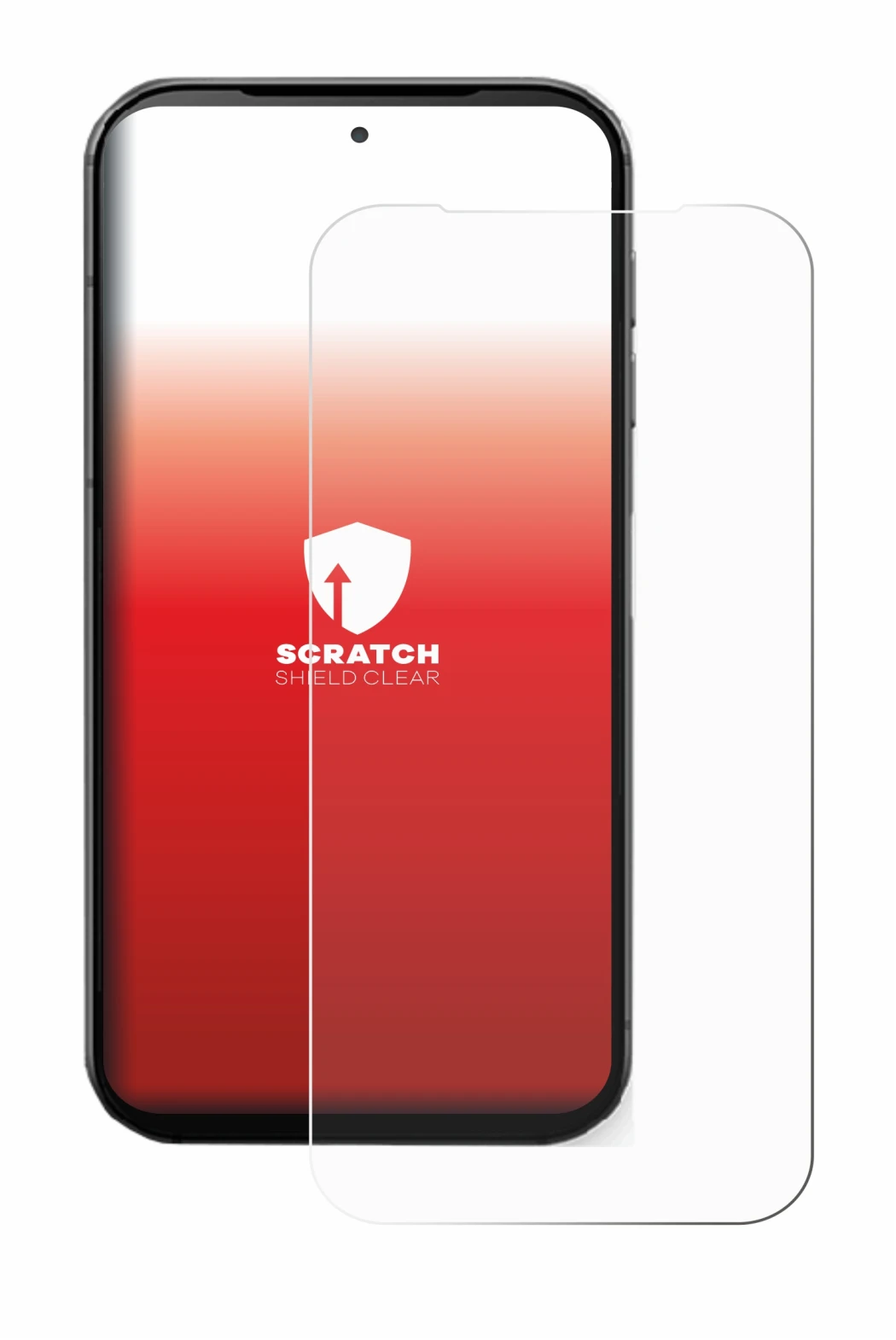 Abbildung des Geräts Fairphone 5 mit einer Vielzahl des Displayschutzes.