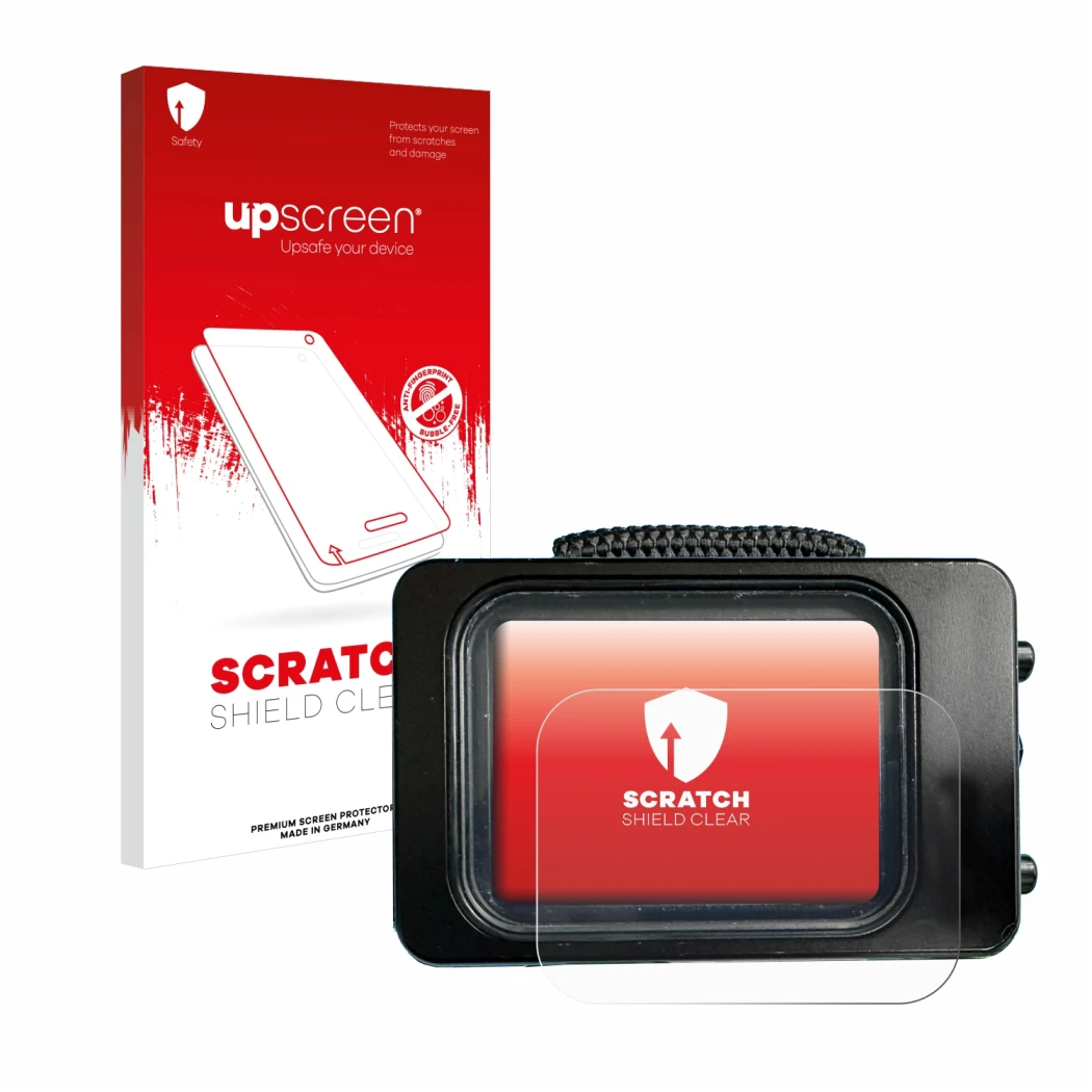 Vorderseite einer Produktverpackung mit dem Markenlogo upscreen. Daneben ist das Gerät Divesoft Freedom dive computer mit dem 