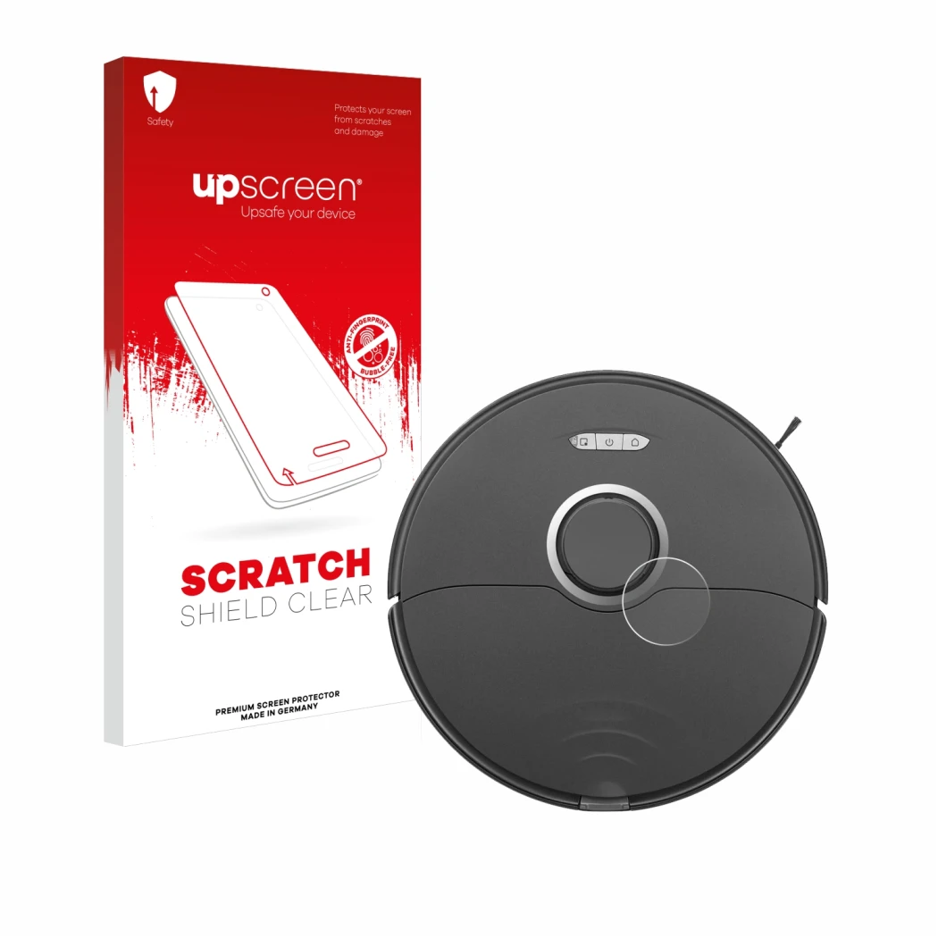 Vorderseite einer Produktverpackung mit dem Markenlogo upscreen. Daneben ist das Gerät Roborock S8 Lidar Sensor (nur weißes Mo