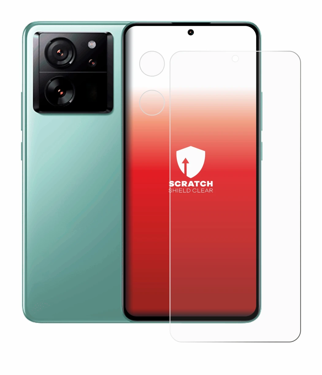 Abbildung des Geräts Xiaomi 13T (Display+Kamera) mit einer Vielzahl des Displayschutzes.