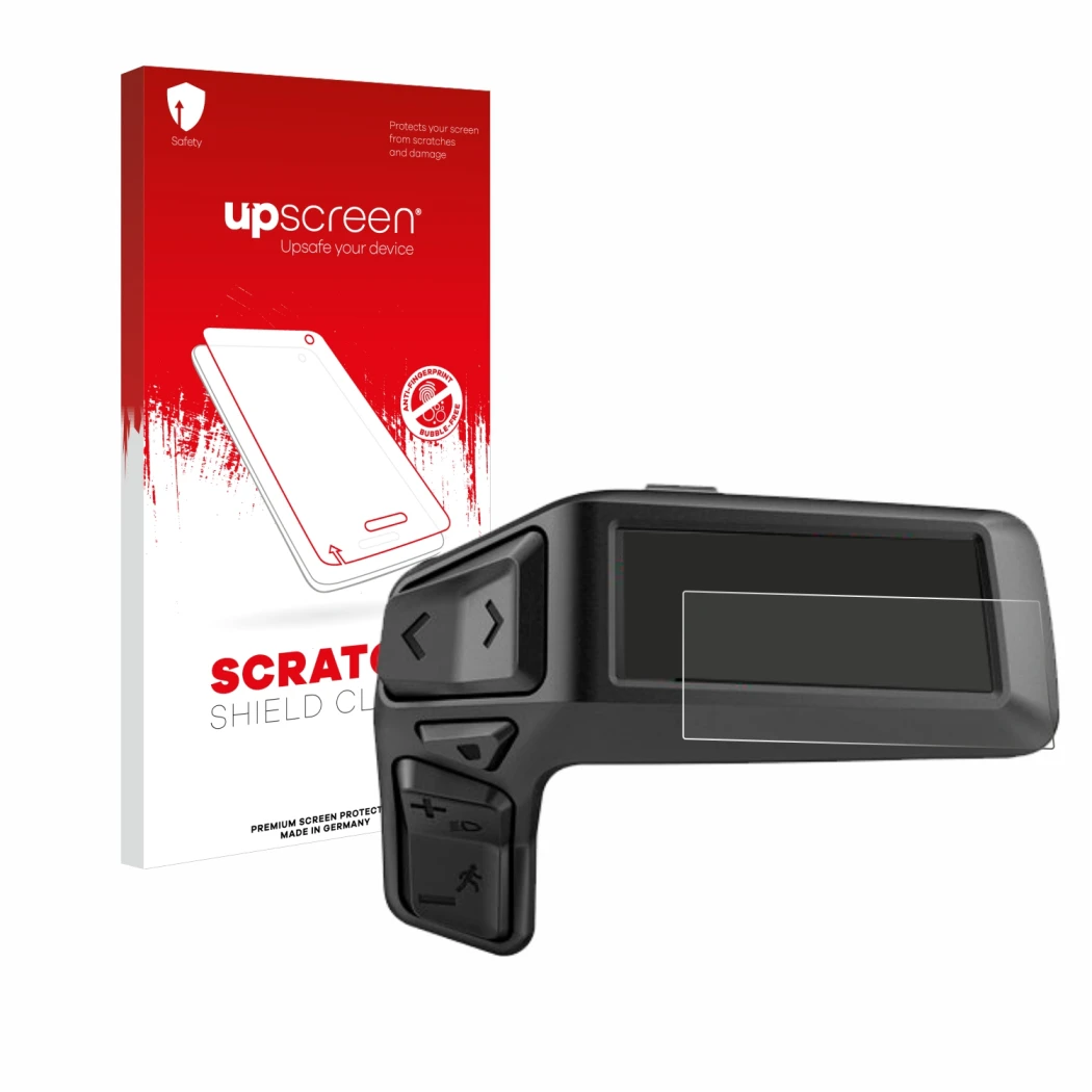 Vorderseite einer Produktverpackung mit dem Markenlogo upscreen. Daneben ist das Gerät Bosch Purion 200 mit dem zugehörigen Di