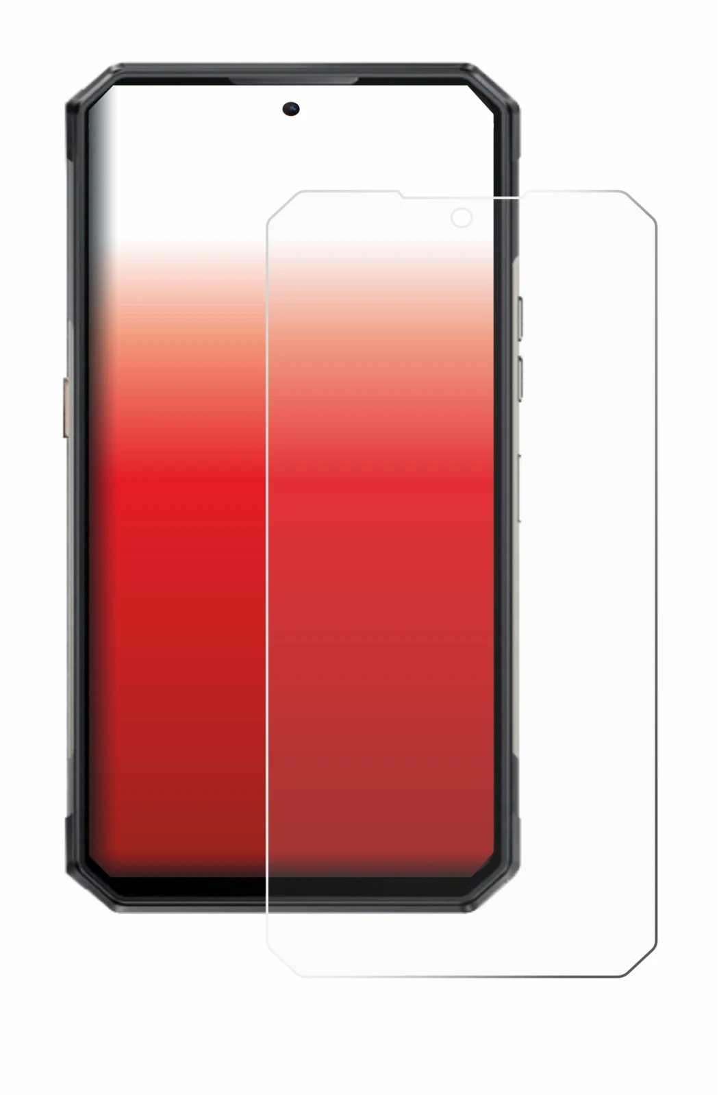 Abbildung des Geräts Oukitel WP30 Pro mit einer Vielzahl des Displayschutzes.
