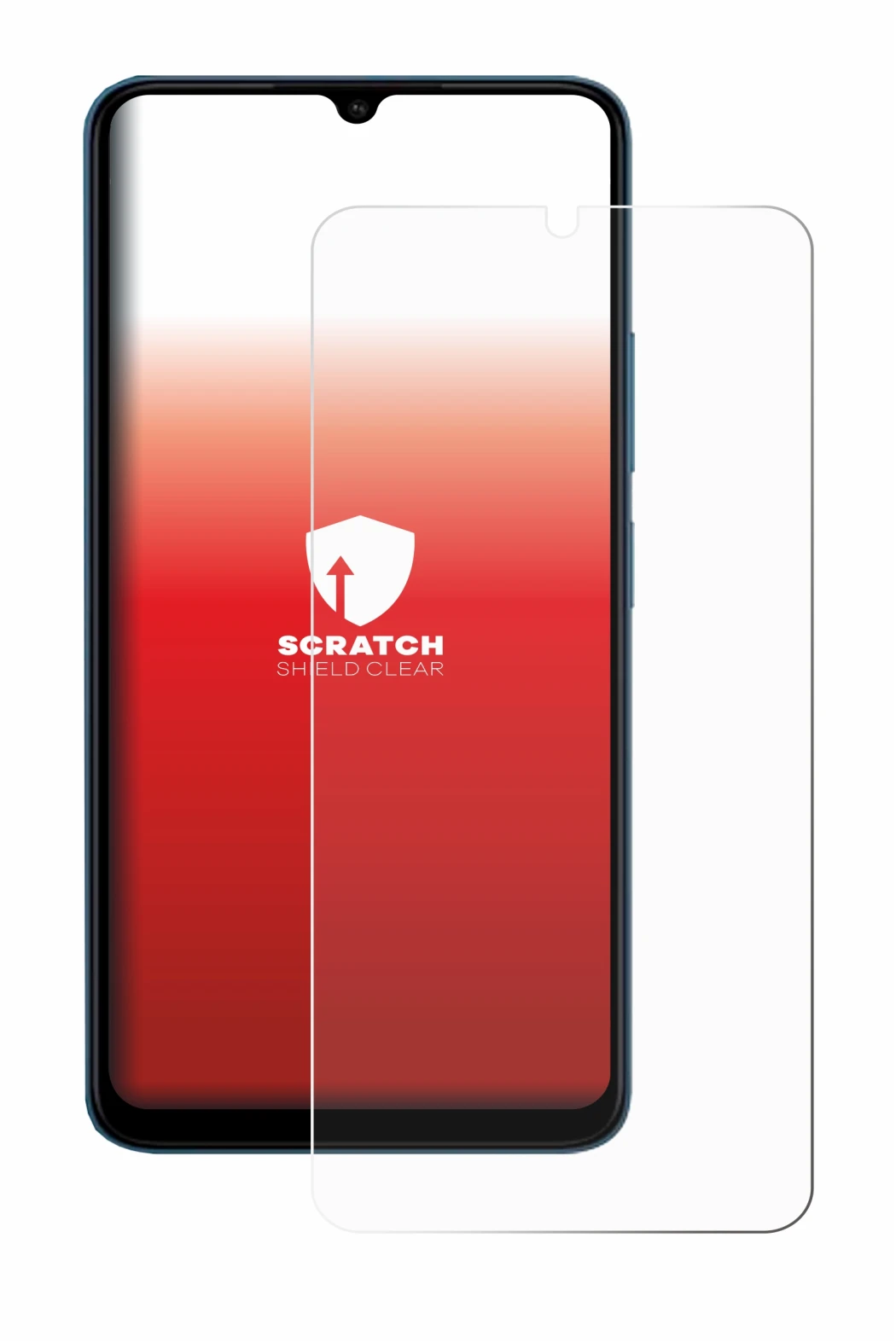 Abbildung des Geräts Xiaomi Redmi 13C mit einer Vielzahl des Displayschutzes.