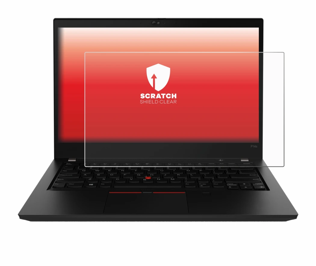 Abbildung des Geräts Lenovo ThinkPad P14s Gen 2 mit einer Vielzahl des Displayschutzes.
