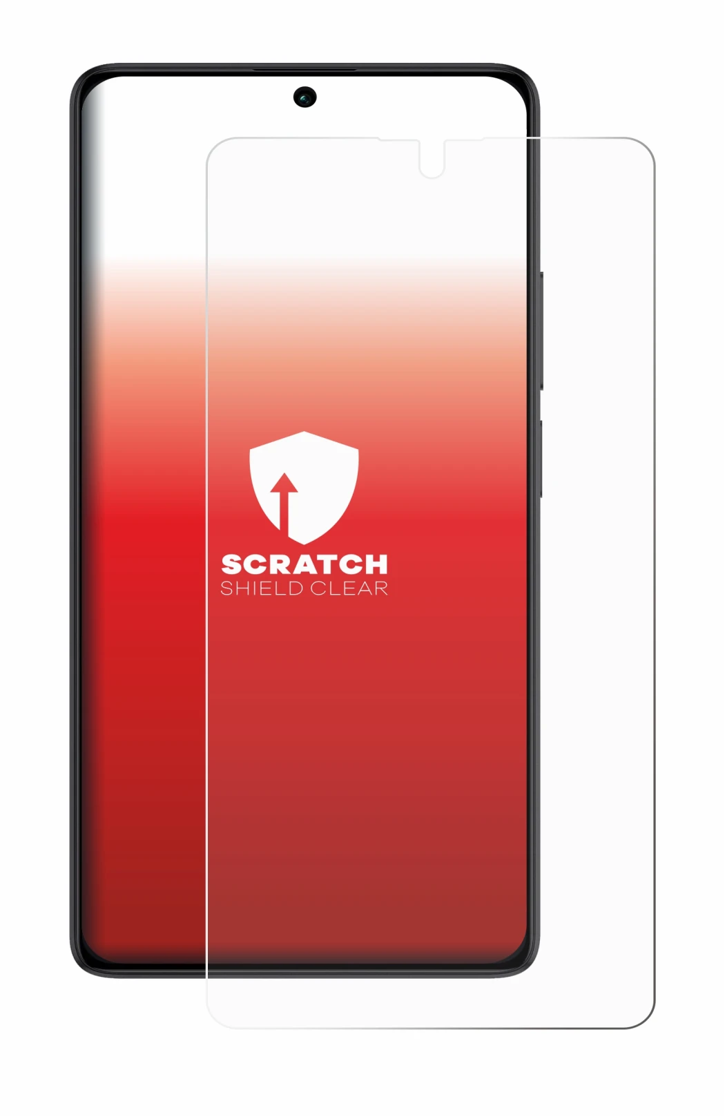 Abbildung des Geräts Xiaomi Redmi Note 13 5G mit einer Vielzahl des Displayschutzes.
