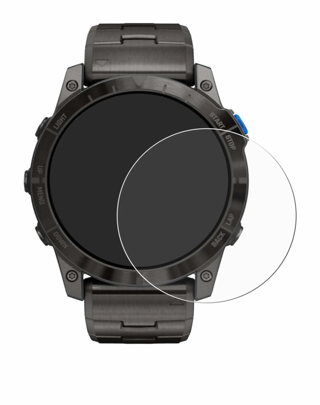Abbildung des Geräts Garmin D2 Mach1 Pro mit einer Vielzahl des Displayschutzes.