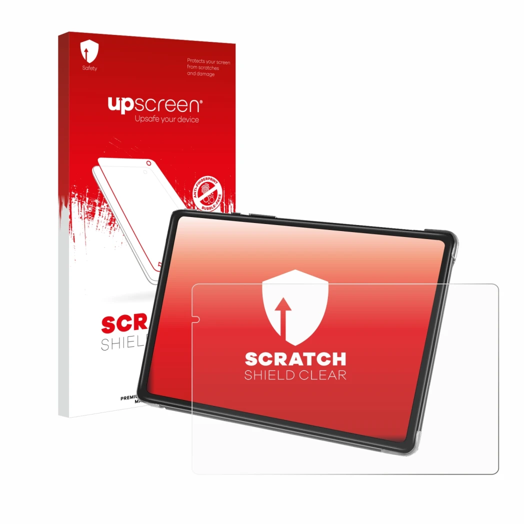 Vorderseite einer Produktverpackung mit dem Markenlogo upscreen. Daneben ist das Gerät Yestel T13 mit dem zugehörigen Displays