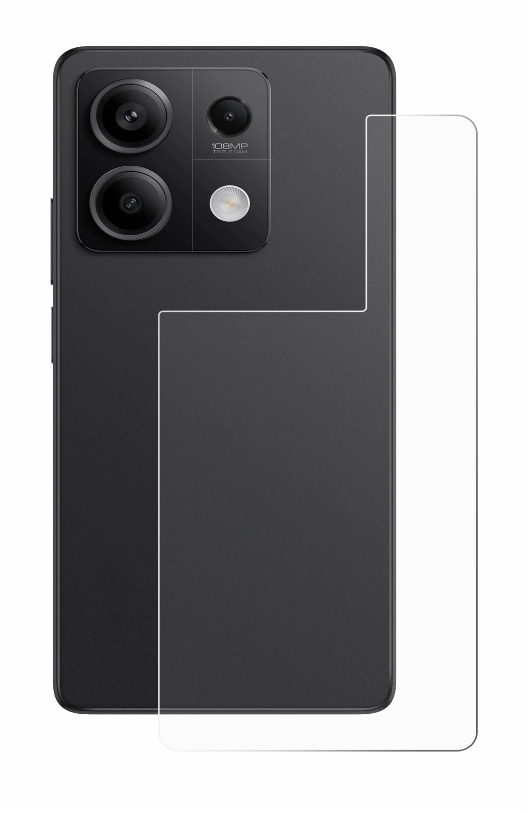 Abbildung des Geräts Xiaomi Redmi Note 13 Pro 5G (Rückseite) mit einer Vielzahl des Displayschutzes.