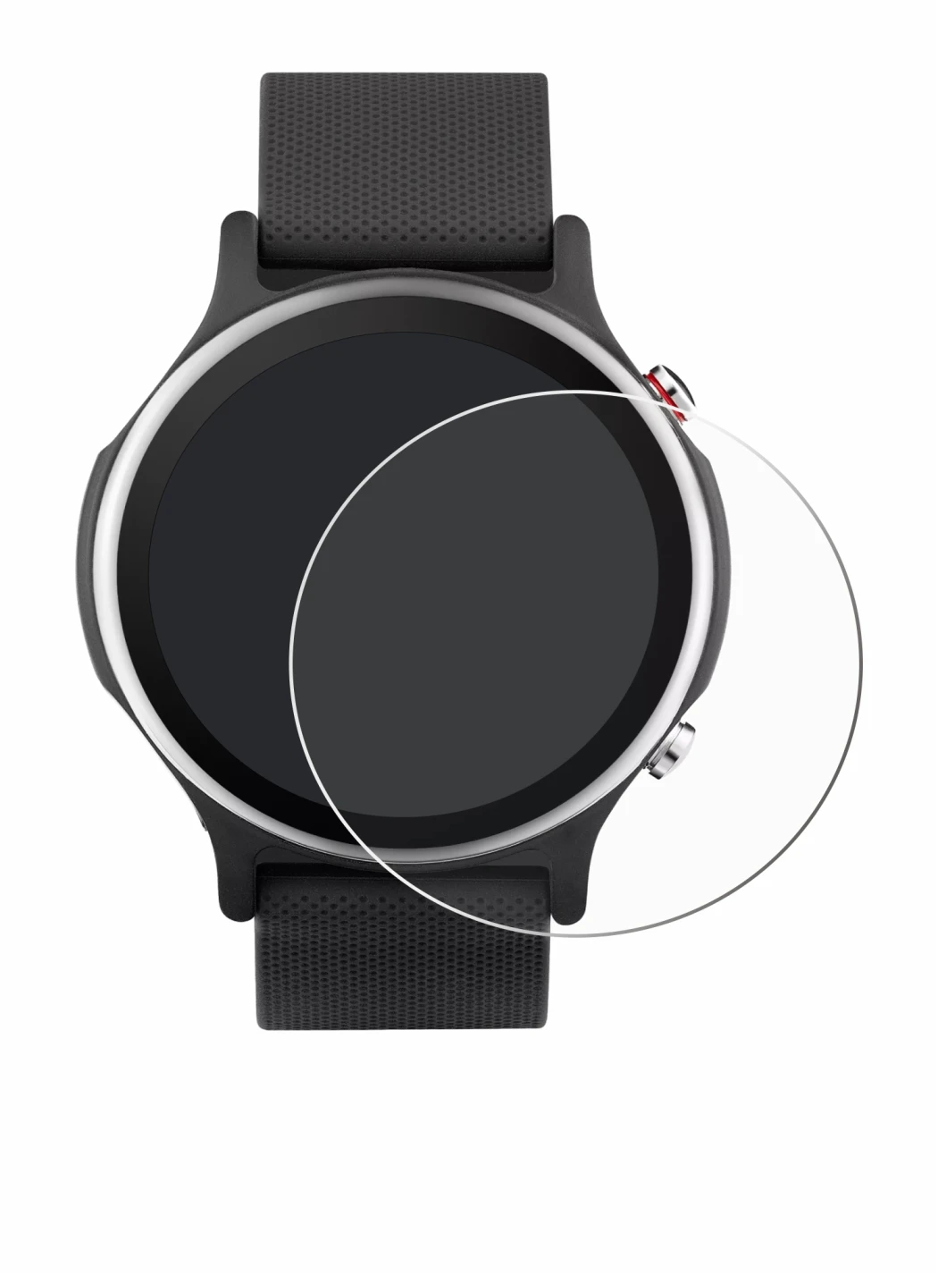 Abbildung des Geräts ASUS VivoWatch 6 mit einer Vielzahl des Displayschutzes.