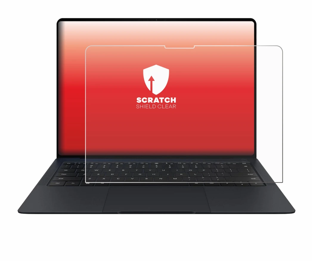 Abbildung des Geräts Huawei MateBook X Pro 2024 mit einer Vielzahl des Displayschutzes.