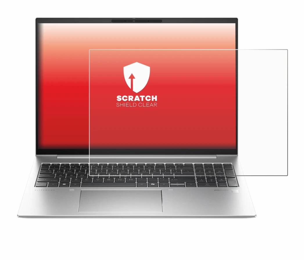 Abbildung des Geräts HP EliteBook 860 G11 mit einer Vielzahl des Displayschutzes.