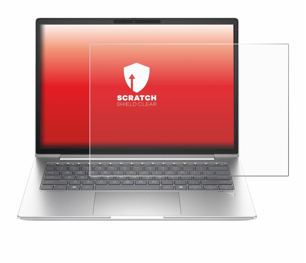 Abbildung des Geräts HP EliteBook 660 G11 mit einer Vielzahl des Displayschutzes.