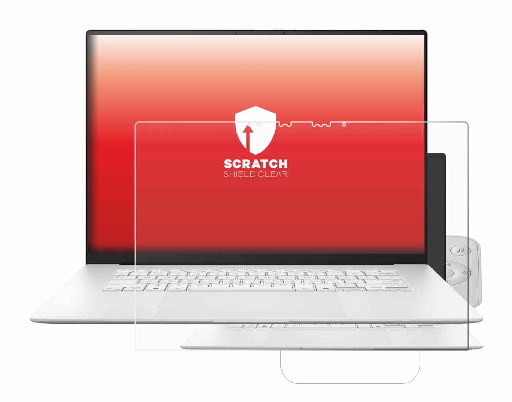 Abbildung des Geräts ASUS ZenBook S 16 mit einer Vielzahl des Displayschutzes.