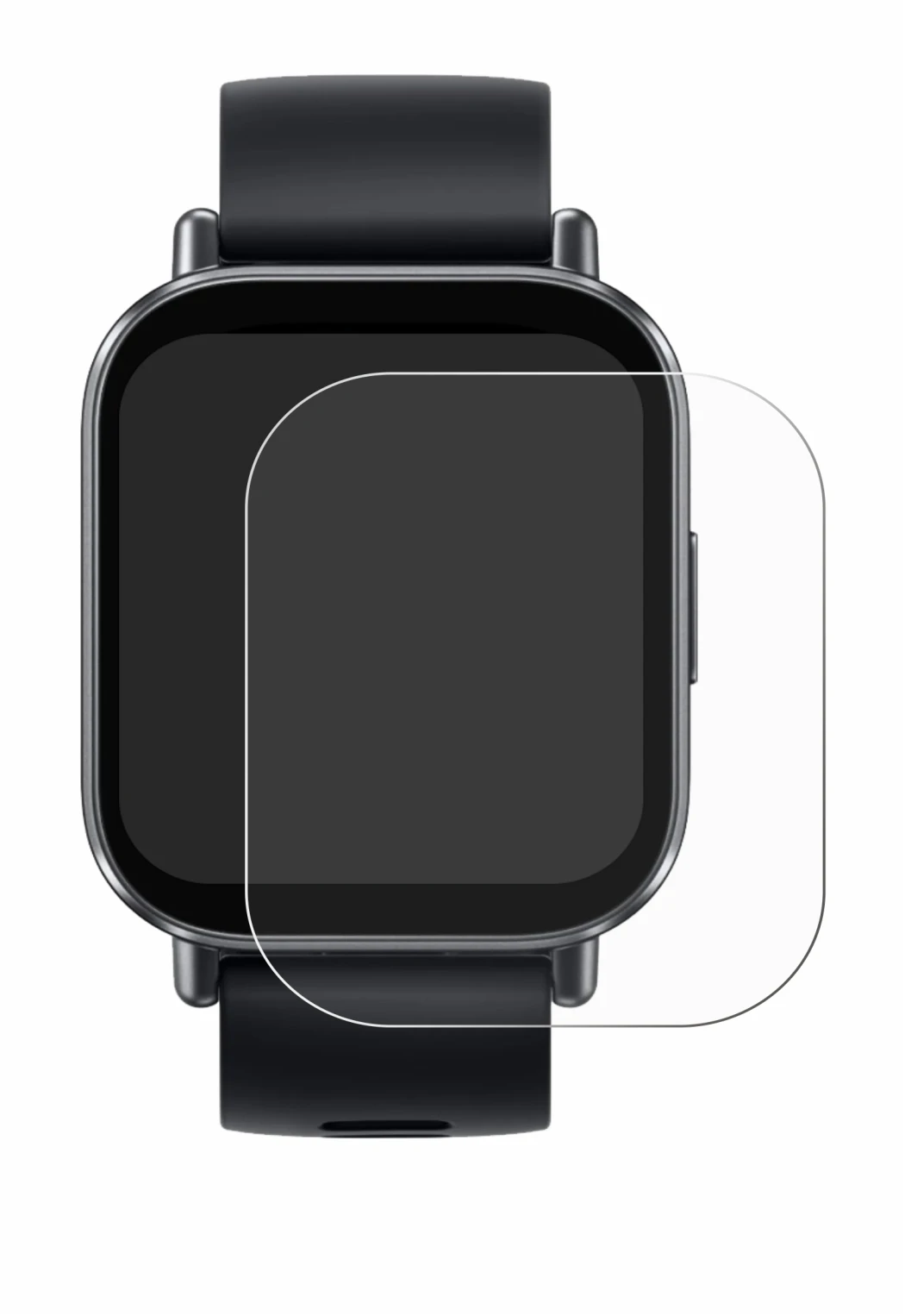 Abbildung des Geräts Xiaomi Redmi Watch 5 Active mit einer Vielzahl des Displayschutzes.