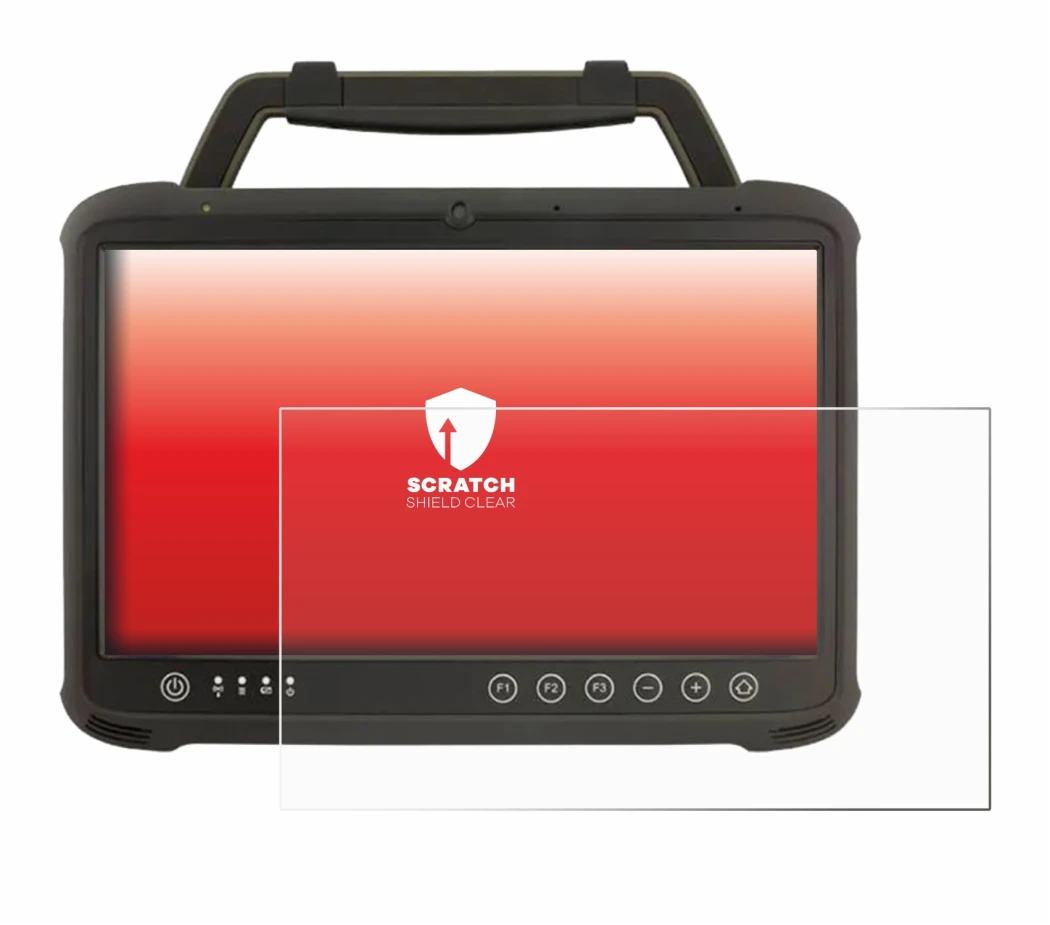 Abbildung des Geräts Winmate M133WK mit einer Vielzahl des Displayschutzes.