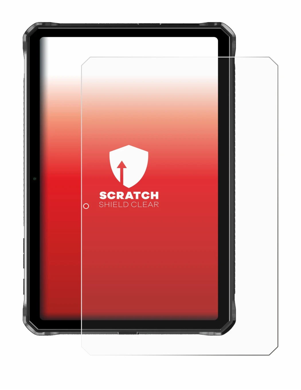 Abbildung des Geräts Doogee R10 mit einer Vielzahl des Displayschutzes.