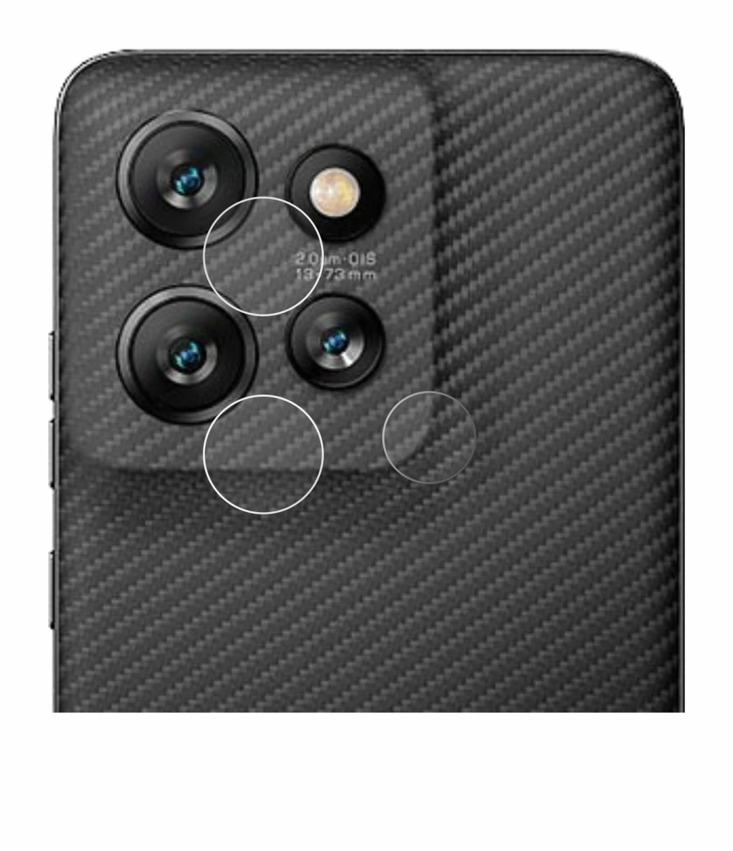 Abbildung des Geräts Motorola ThinkPhone 25 (NUR Kameraschutz) mit einer Vielzahl des Displayschutzes.