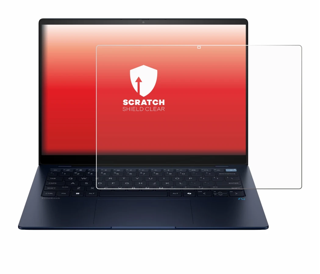 Abbildung des Geräts HP EliteBook Ultra 14 G1q mit einer Vielzahl des Displayschutzes.