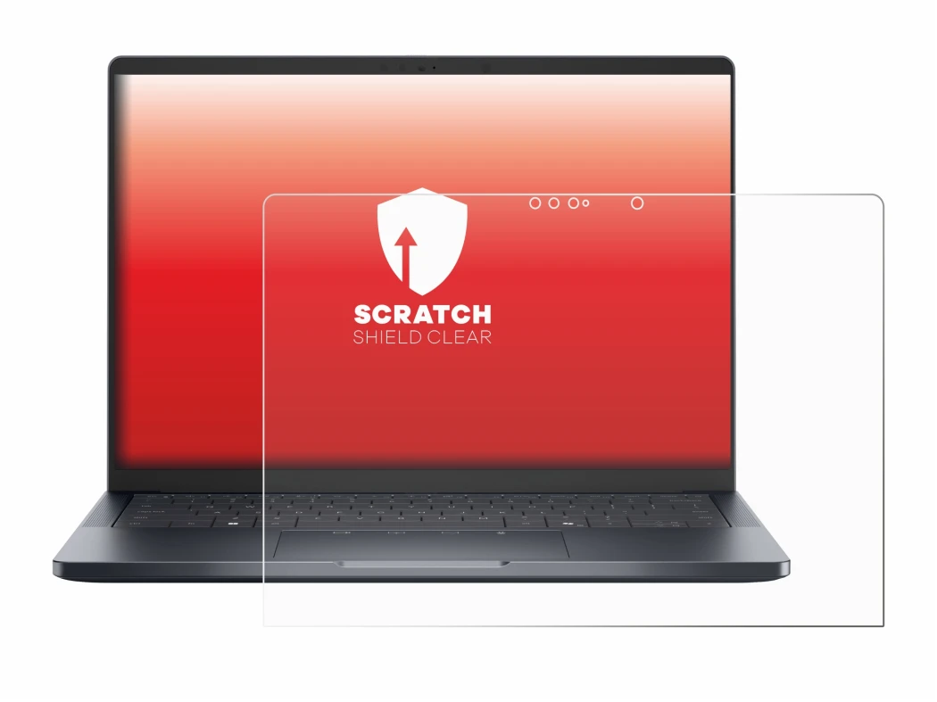 Abbildung des Geräts Dell Pro 14 Premium PA14250 Touch mit einer Vielzahl des Displayschutzes.