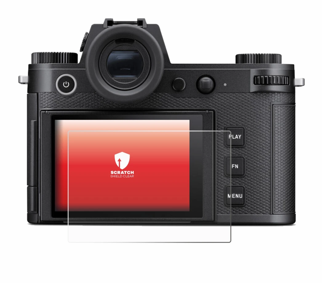 Abbildung des Geräts Leica SL3-S mit einer Vielzahl des Displayschutzes.