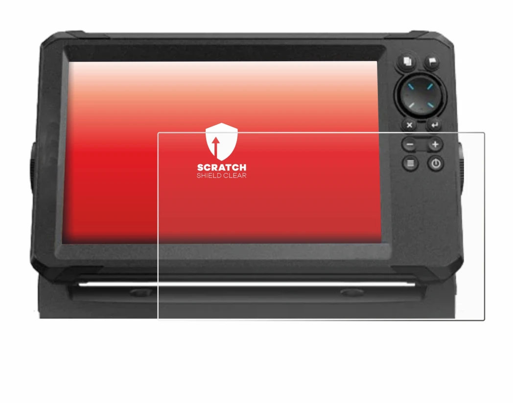 Abbildung des Geräts Lowrance Eagle 9 mit einer Vielzahl des Displayschutzes.