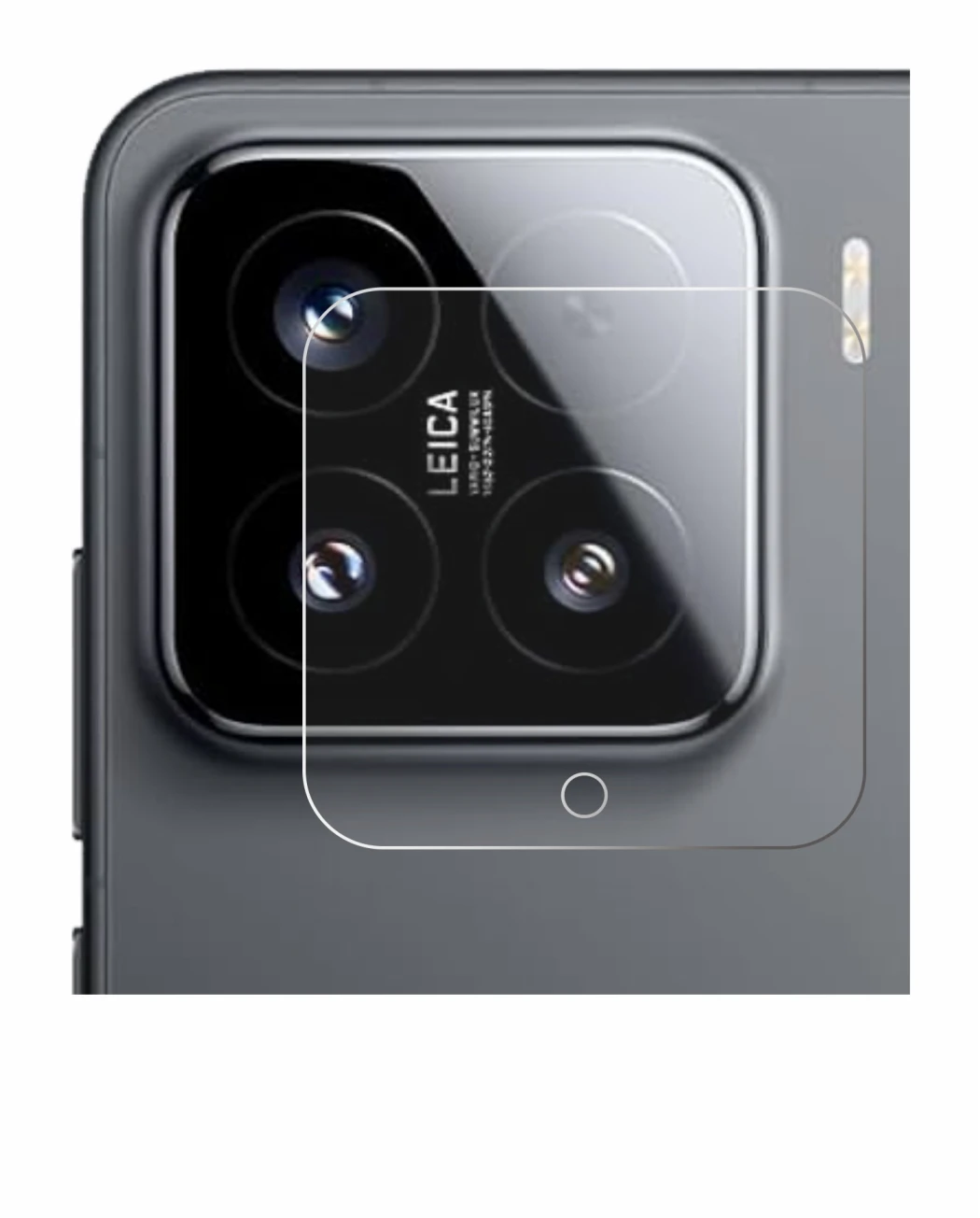 Abbildung des Geräts Xiaomi 15 (NUR Kameraschutz) mit einer Vielzahl des Displayschutzes.