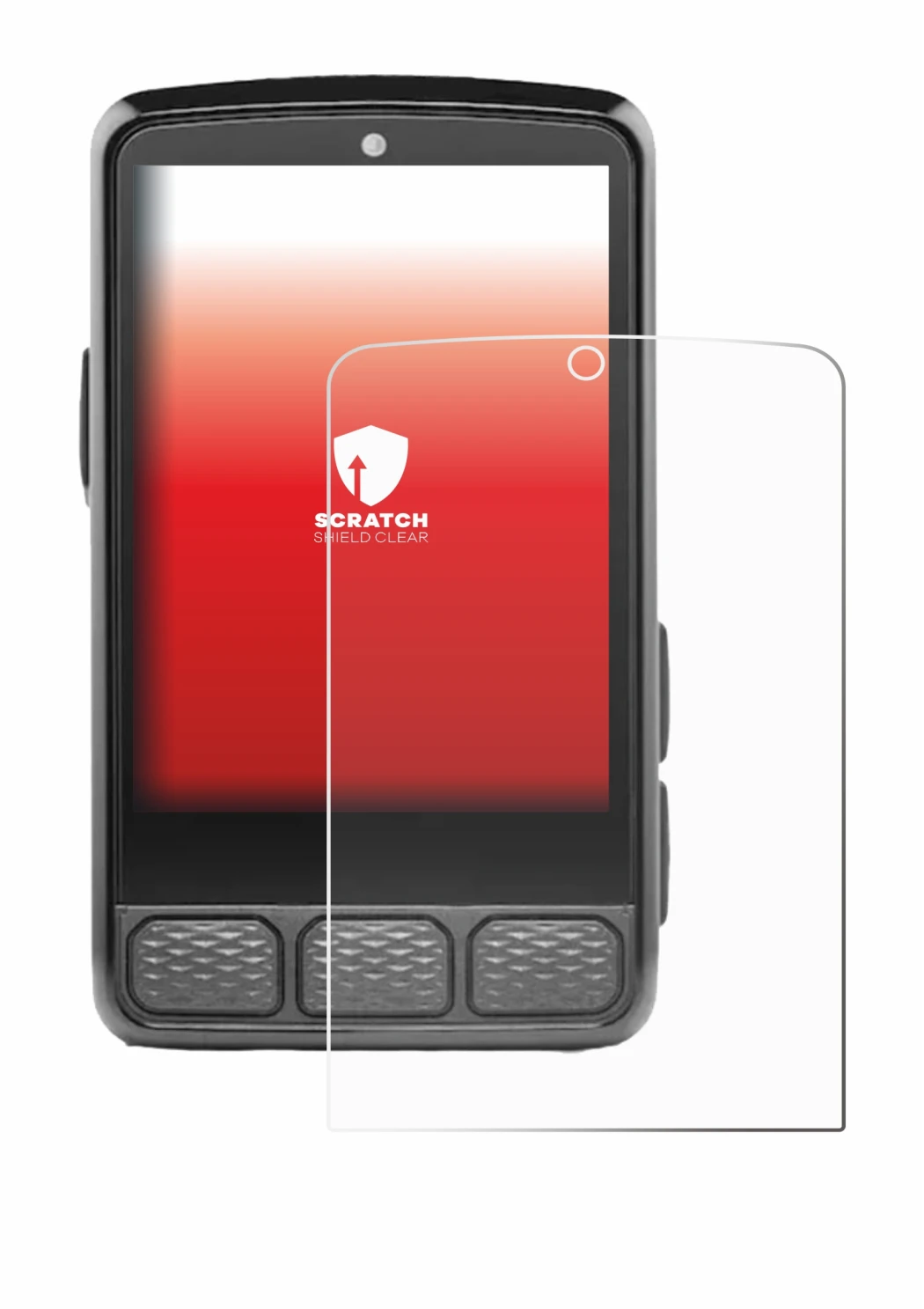 Abbildung des Geräts Wahoo Elemnt Roam V3 mit einer Vielzahl des Displayschutzes.