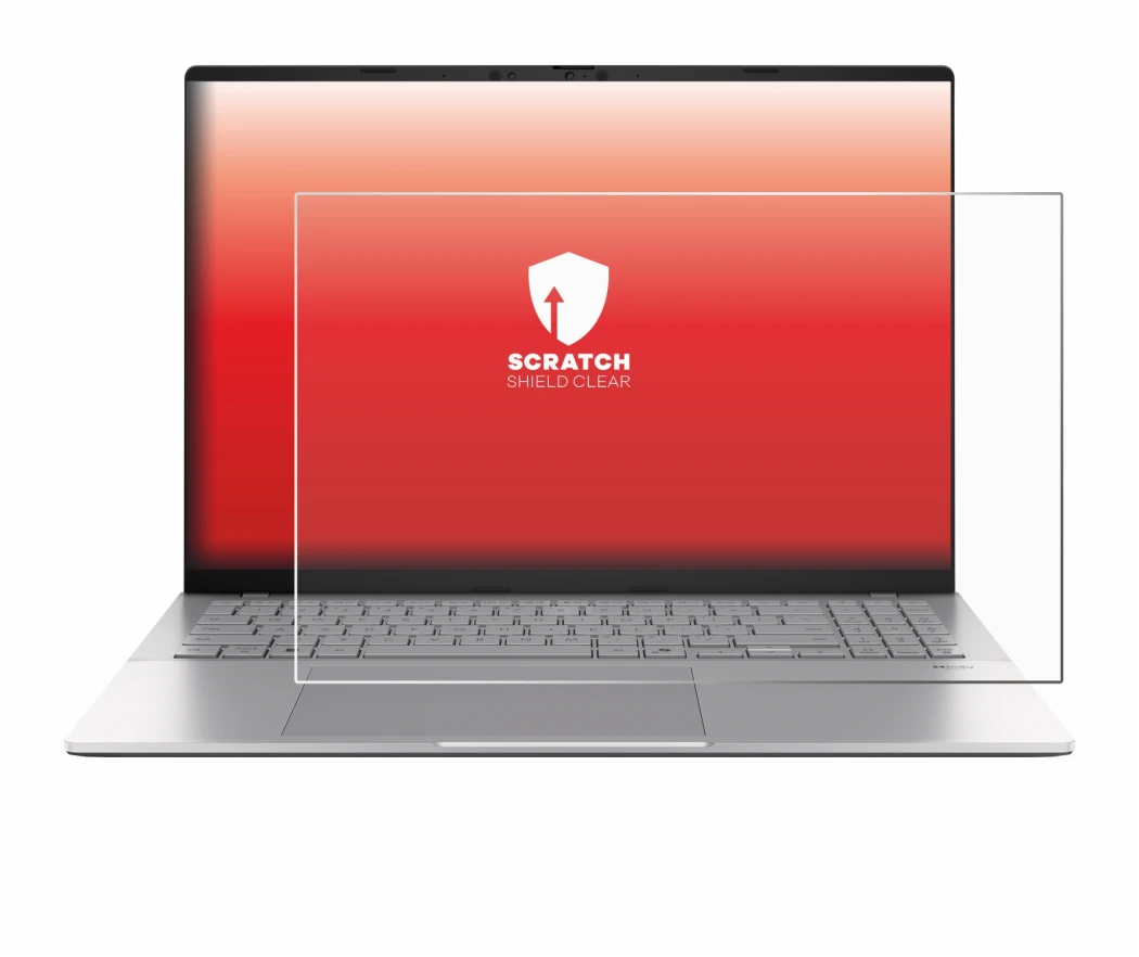 Abbildung des Geräts ASUS Vivobook S16 S3607 mit einer Vielzahl des Displayschutzes.